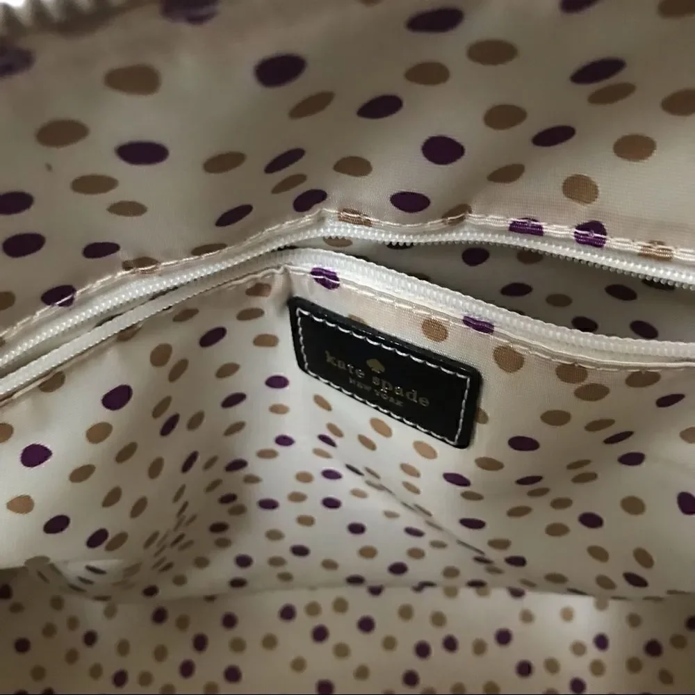 Kate‎ Spade two-tone pebbled leather Wellesley Rachel top handle shoulder bag